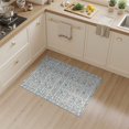 thumbnail image 2 of ODIKA 3'x5' Washable Throw Rug Stain Resistant, Low Profile, Non-Slip Stripe Butterfly Ribbon Details Scattered Delicate Vintage Ditsy Refined for Entryway, Kitchen, Mudroom, 2 of 7