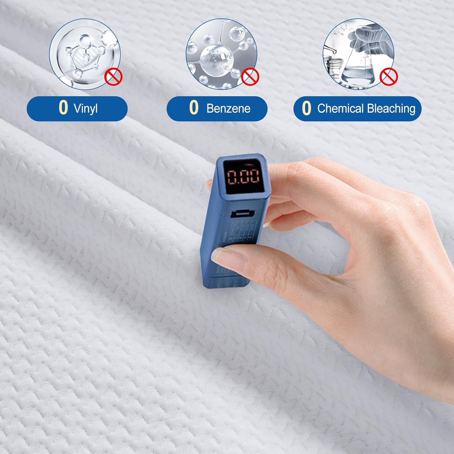 WeGuard 100% Waterproof King Mattress Protector, Breathable Cooling Bamboo 3D Air Fabric Mattress Cover, Soft Noiseless Bed Cover, Machine Washable, 8-21'' Deep Pocket
