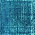 thumbnail image 1 of Ahgly Company Machine Washable Indoor Square Oriental Turquoise Blue Industrial Area Rugs, 4' Square, 1 of 4