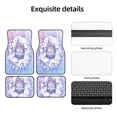 thumbnail image 5 of Salouo Round Snow Merry Christmas for Car Floor Mat Set of 4–Car Carpet Mats - Car Mats with Anti-Slip Backing & Driver Heel Pad Universal Fit for Cars, Trucks, SUVs, and Vans, 5 of 6