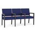 thumbnail image 1 of Pemberly Row Waiting Reception 3 Seat Tandem Seating Wood Frame in Blue, 1 of 5