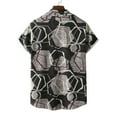 thumbnail image 4 of Eashery Mens Blouse Shirt Lapel T Shirts Men Button-Down Dress Shirt Black 4XL, 4 of 5