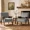 Grey, variant on HASLE Accent Chair, Mid-Century Modern Armchair with Thick Cushion, Velvet Upholstery, Solid Wood Arms & Legs, Living Room Bedroom, Beige