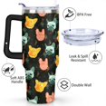 thumbnail image 3 of Personalized Dog Lover Gift Idea - 40oz Insulated Tumbler with Straw for Women - Non-Slip Handle Coffee Travel Cup, 3 of 7
