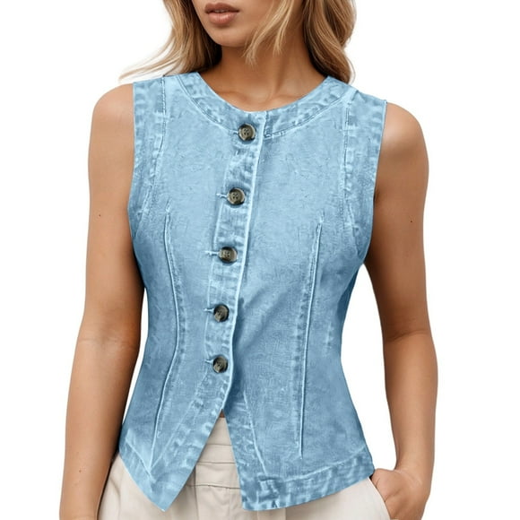 Stylish Women's Denim Jackets - Short Denim Vests for Casual and Wear - Fashionable Outerwear with Lace Detailing for Year-Round Styling