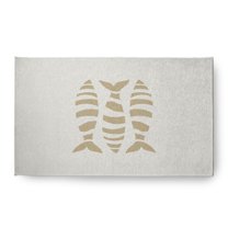 Simply Daisy 18 x 30 Puzzle Fish Nautical Chenille Rug, Taupe