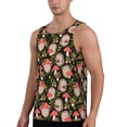 thumbnail image 2 of Fotbe Edgehog and Mushrooms Pattern Men's Quick Dry Workout Tank Top Gym Muscle Tee Fitness Bodybuilding Sleeveless T Shirt Breathable Workout Shirt-Medium, 2 of 9