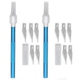 thumbnail image 1 of Juego de 2 cuchillos para manualidades, cortador de metal con hojas para tallar y herramientas de corte para grabado de cuero., 1 of 14