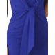 thumbnail image 5 of Vestido de lápiz de negocios para mujeres INSPIRE CHIC, con escote en V, sin mangas, con cinturón en la cintura, vestido midi con abertura, talla XL, azul real, 5 of 6