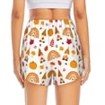 thumbnail image 2 of Lsque Fall Gnomes Harvest Printed Women's Running Shorts with Liner Pockets,Elastic Quick Dry Workout Athletic Gym Yoga Shorts,Womens High Waist Shorts-Small, 2 of 9