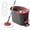 Red and Gray, variant on LEDREM Spin Floor Mop Set with Pedal Wringer, Telescopic Handle, 2 Microfiber Pads, for Home Cleaning, Red and Gray