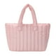 thumbnail image 1 of Bolso acolchadas con asa superior acolchada de algodón informal para vacaciones de fin de semana (rosa), 1 of 9
