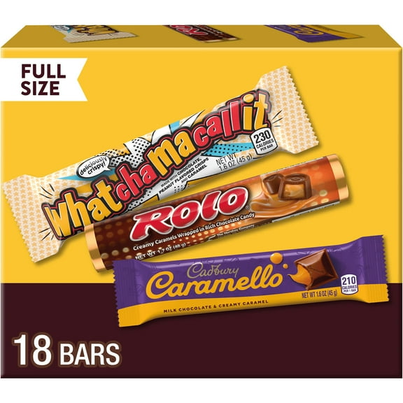 Hershey Assorted Caramel Candy, Box 29.4 oz, 18 Pieces