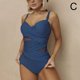 thumbnail image 1 of Traje de baño de una pieza sin espalda con empalme de malla, bolsa rígida de color sólido para mujer, ropa de playa sexy, fabricantes de nailon ruso 2025, 1 of 2