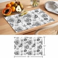 thumbnail image 6 of Summer Conch Placemats Set of 4 Retro Black White Shell Starfish Watercolor Heat Insulation Washable Place Mats, Non-Slip Table Mats for Dining Table Party Kitchen Decor,13x19 Inch, 6 of 9