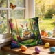 thumbnail image 3 of Cubiertas de Almohada Al Aire Libre Conejos de Primavera Huevo de Pascua Floral Sofá Cubierta de Cojín Decorativo Funda de Almohada Decorativa de Vacaciones 45x45cm/17.72x17.72In Cubiertas de Almohada, 3 of 6