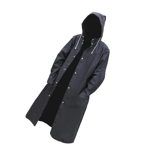 Chaqueta impermeable ligera con capucha larga para hombre y mujer, de secado rápido, ideal para senderismo y acampada. 3XL