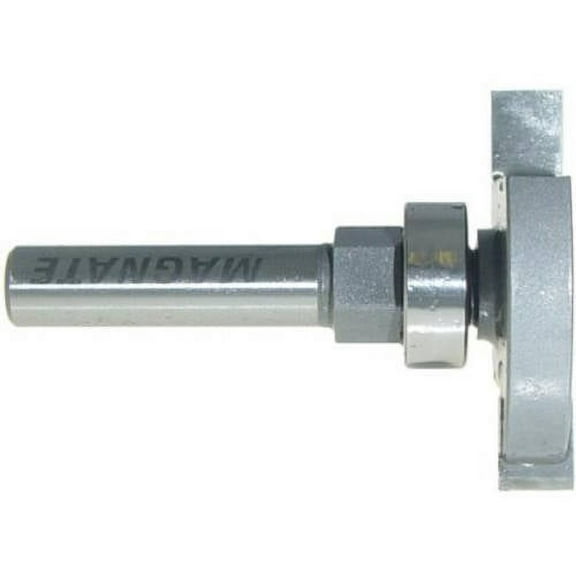 Magnate 1141 Slot Cutter Router Bits with Top Mounted Bearing — 7/32" Cutting Length; 5/16" Cutting Depth; 1/4" Shank Diameter; 1-1/2" Shank Length; 1-1/4" Overall Diameter