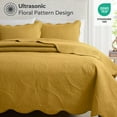 thumbnail image 4 of Ameha 2 Piece Reversible Quilt Set Ultra Soft Floral Coverlet Microfiber Bedding Set Twin Ochre All Season, 4 of 8