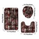 thumbnail image 3 of Fiudx Liquidación de ahorros de verano Alfombra de baño con estampado de manos rojas, alfombra de tres piezas para el suelo, alfombra para puerta, 3 of 6