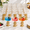 Gold-24, variant on Clear 24 Ribbed 10 Oz Disposable Plastic Martini Glasses for Cocktail Dessert Parties