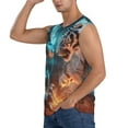 thumbnail image 2 of Disketp Blue Dragon And White Tiger Sleeveless Tshirts for Men, Muscle Shirts for Men Dry Fit Tank Top-Small, 2 of 5