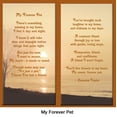 thumbnail image 2 of Pet Lover Remembrance Gift, "My Forever Pet" Poem, Memorial Pet Loss Picture Frame Keepsake and Sympathy Gift Package, Ginger with Foil Accent, 2 of 8