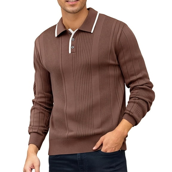 FYDUU Mens Crewneck Sweater Knit Sweater Jacket Full Zip Front Stand Collar Warm Soft Comfortable Casual Outwear Fall Winter Knitted Sweater for Men