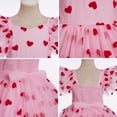 thumbnail image 6 of IBTOM CASTLE Toddler Kids Girls Butterfly Dress Sparkle Tulle Ruffle Sleeve Wedding Formal Birthday Pageant Shoot Dresses Pink Heart, 6 of 7