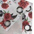 thumbnail image 5 of Ambesonne Rose Grommet Curtain, Watercolor Gothic, 50" x 54", Vermilion Black Green, 5 of 6