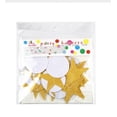 thumbnail image 1 of Nvzi Paquete de 5 guirnaldas de estrellas con purpurina de 13 pies, decoración de banderines colgantes brillantes, bodas, cumpleaños, festivales, fiestas, decoraciones, pentagrama dorado, 1 of 4