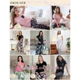 thumbnail image 2 of Ekouaer Pajama Sets for Women 2 Piece Short Sleeve Pj Sets With Long Printed Pants Sleepwear Casual Lounge Sets, 2 of 6