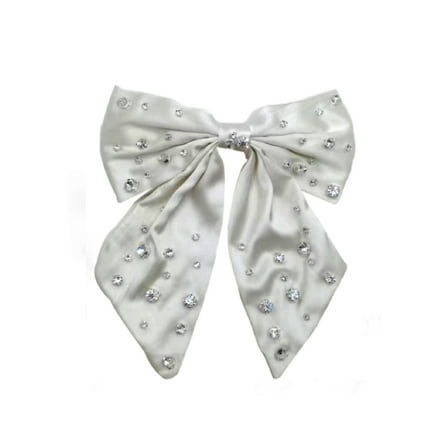 Believe by Brilliance Women's Glass Stone Embellished Hair Bow Hair Barrette, Female, 1 Piece