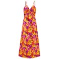 thumbnail image 5 of Youmylove Womens Summer Maxi Dress V Neck Floral Adjustable Spaghetti Strap Beach Dresses Fashion Elegant Flowy A-Line Long Dress Stylish Sundresses, 5 of 6