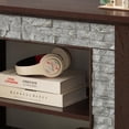 thumbnail image 4 of Resenkos 58-Inch Modern Entertainment Center with Faux Stone Finish - Cherry, 4 of 16