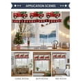 thumbnail image 6 of Valances for Windows I'll Be Home for Christmas Rod Pocket Cafe Window Treatments Valance Curtains for Kitchen Bathroom Laundry Basement Windows 56"x16", 6 of 7