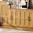 thumbnail image 5 of Rumiiro Modern 67'' Sideboard Buffet Cabinet with Storage, 4 Arched Doors, 2 Adjustable Shelves, Wood, 5 of 8