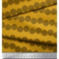 thumbnail image 2 of Soimoi Gold Moss Georgette Fabric The Flower Of Life Geometric Print Sewing Fabric Yard 44 Inch Wide, 2 of 3