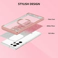 thumbnail image 3 of for Samsung Galaxy S23 Ultra 5G,Clear Magnetic Case with Gradient Glitter Peice(2 in 1), Luxury Plating Cute Transparent Bling Case for Women Girls,Shockproof TPU Protector Cover-Rose Gold, 3 of 18