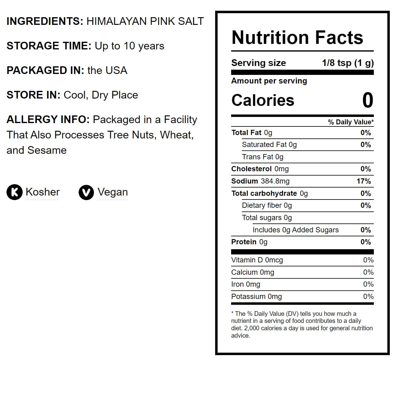 Himalayan Pink Salt Flakes, 2.5 Pounds — Vegan — by Food to Live