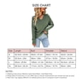 thumbnail image 7 of Women's V-Neck Sweater - Loose & Breathable Thermal Knit Top, Long Sleeve Pullover in Winter Green, Size L, 7 of 7