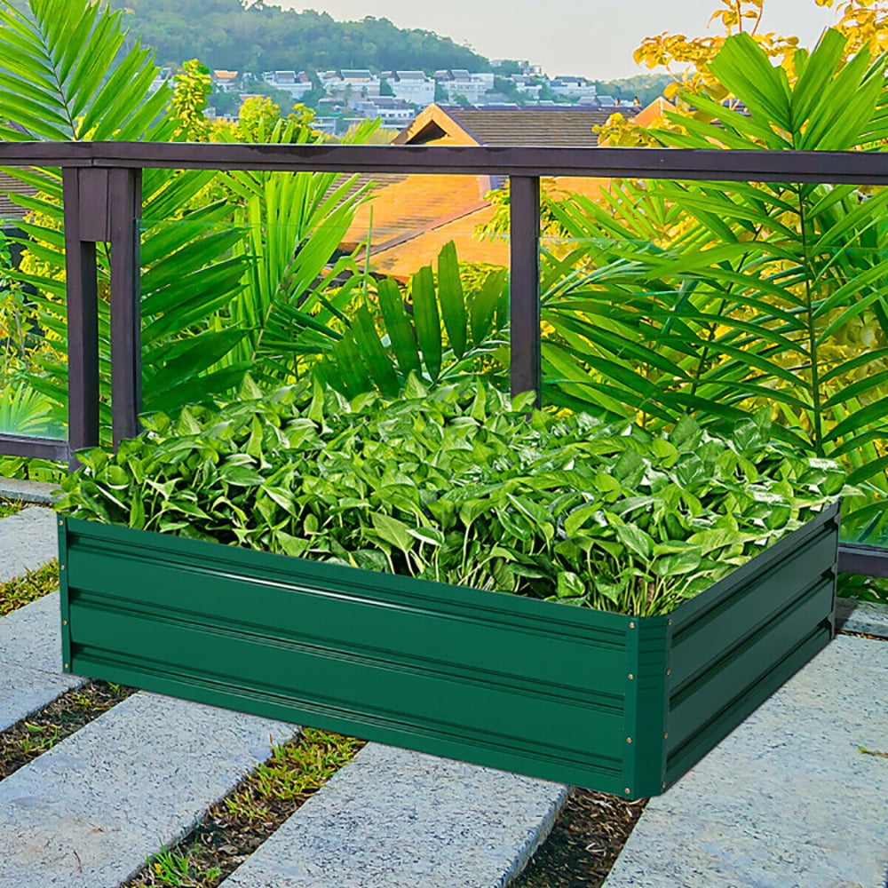 Topcobe 40 Inch x 32 Inch Patio Raised Garden Bed for Vegetable Flower Planting, Raised Garden Beds Outdoor, Planters for Plants