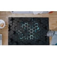 thumbnail image 2 of 3d Effect Black Geometric Shapes Rugs, Modern Rug, Geometric Shapes Rugs, Salon Rug, Modern Rug Pattern Rugs, Salon Decor Rugs, Black Rugs, 3.3'x9.2' - 100x280 cm, 2 of 8