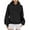 Black, variant on Cowl Neck Hoodies for Women Sweatshirts with Pocket Cozy Long Sleeve Sweatshirt Classic Solid Color Pullover Casual Fall Workout Hooded Tops