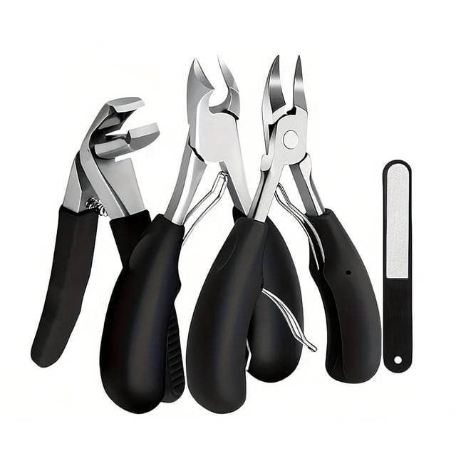 Set para uñas de los pies para hombres y mujeres. Kit de herramientas de pedicura 4 en 1 con cortauñas y eliminador de piel muerta para el cuidado de las uñas de los pies y la salud de los pies