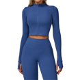 thumbnail image 1 of Chaqueta de Yoga for mujer, chaqueta de Yoga deportiva for correr al aire libre con cremallera, chaqueta de manga larga, ropa de Yoga de secado rápido for niñas, 1 of 7