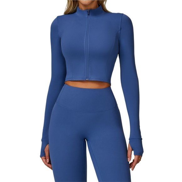 Chaqueta de Yoga for mujer, chaqueta de Yoga deportiva for correr al aire libre con cremallera, chaqueta de manga larga, ropa de Yoga de secado rápido for niñas