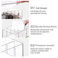 thumbnail image 4 of Clear Plastic Box Organizer Tray, Drawer Insert and Counter Tray for Home Office, Desktop Data Cable Organization, Makeup Storage, and Small Parts Business Storage Container, 4 of 9