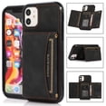 thumbnail image 1 of ELEHOLD Leather Wallet Case for iPhone 13 Case, iPhone 13 Wallet Case with PU Leather Card Pockets Back Flip Cover,Black, 1 of 5