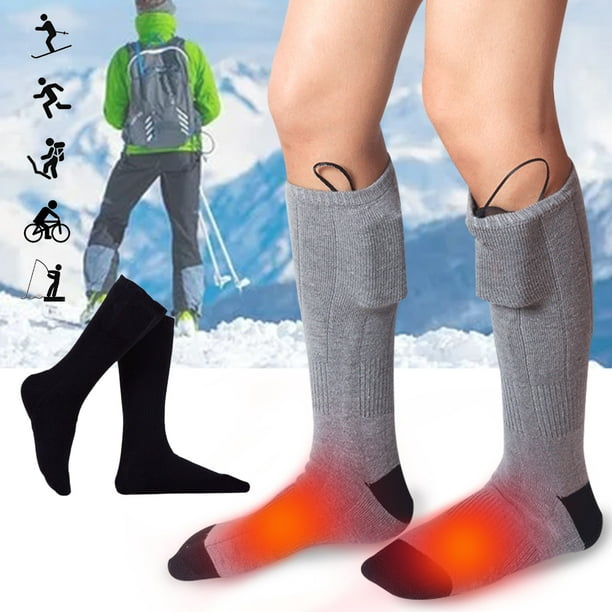 Hiver plus chaud USB batterie rechargeable chaussettes chauffantes  électriques pour hommes femmes bottes pied thermique 